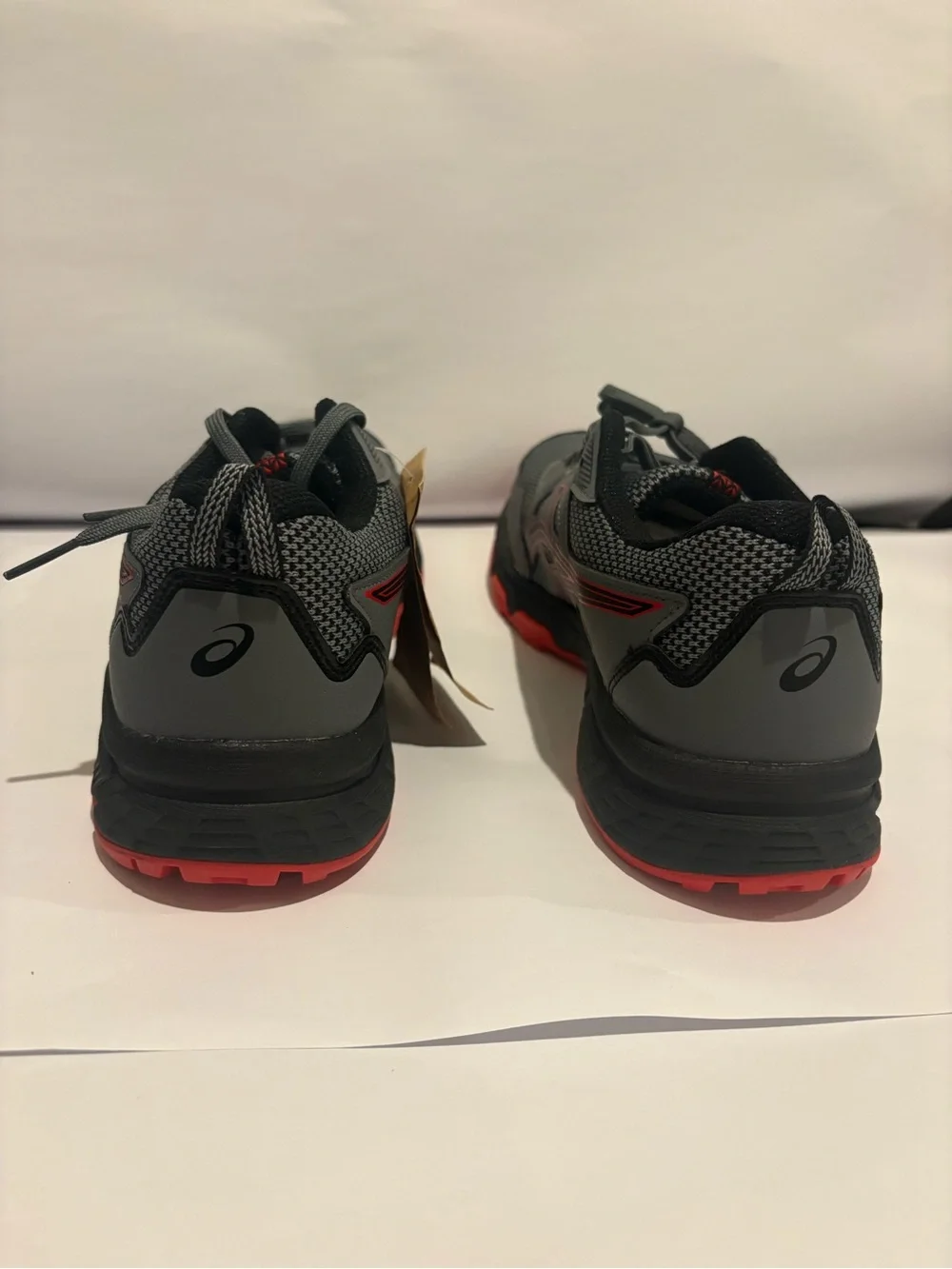 Asics Gray and Red men’s size9 Athletic Running Sneakers